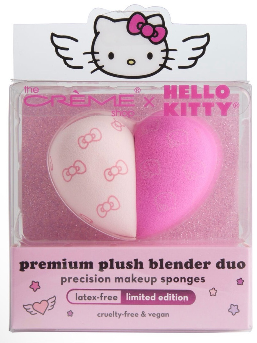The Cremé Shop Hello Kitty Pink Heart Makeup Sponge Duo